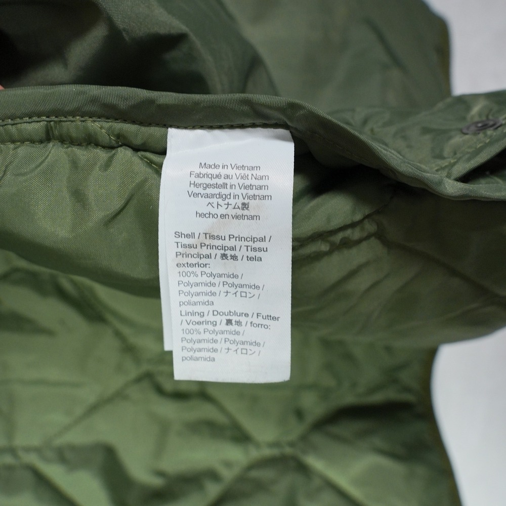 J.Crew Mens Olive Green Quilted Bomber Jacket XL Military Style Onion Quilt - Picture 4 of 9